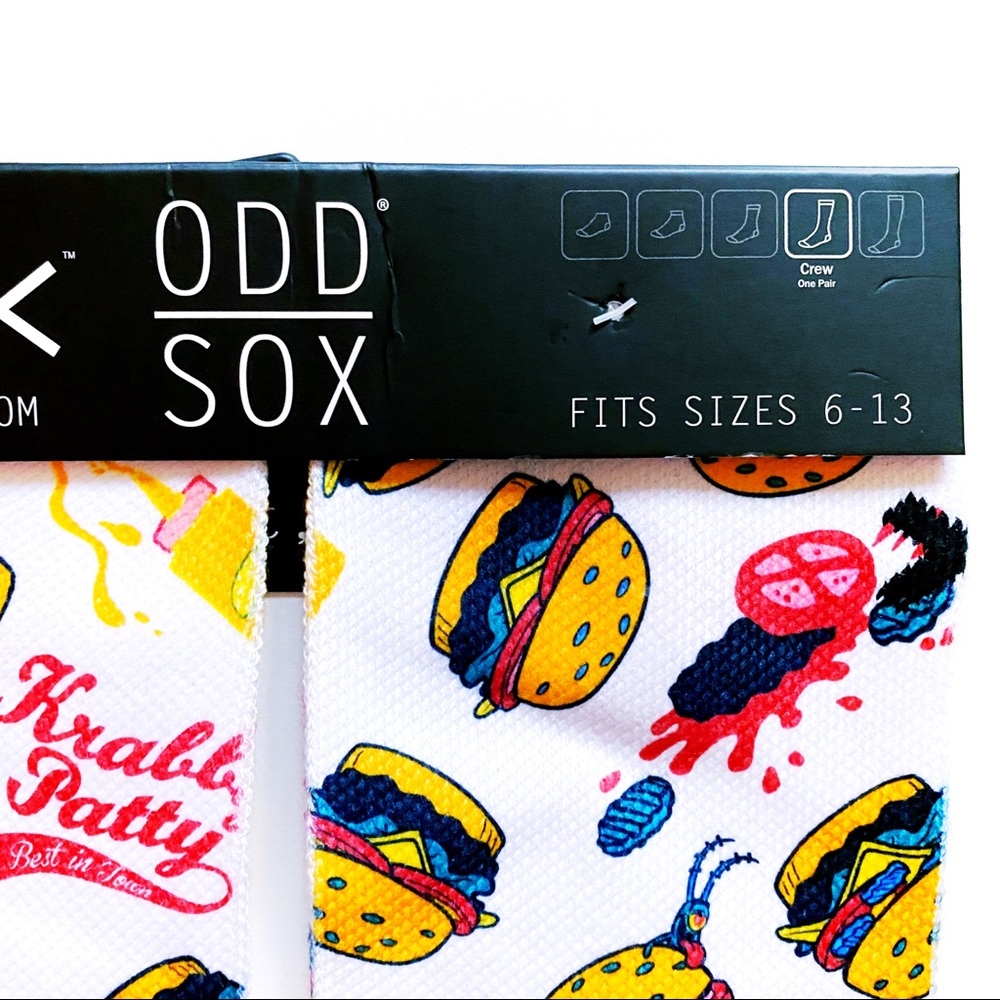 Nickelodeon Spongebob Krusty Krab Odd Sox Socks - Picture 3 of 8